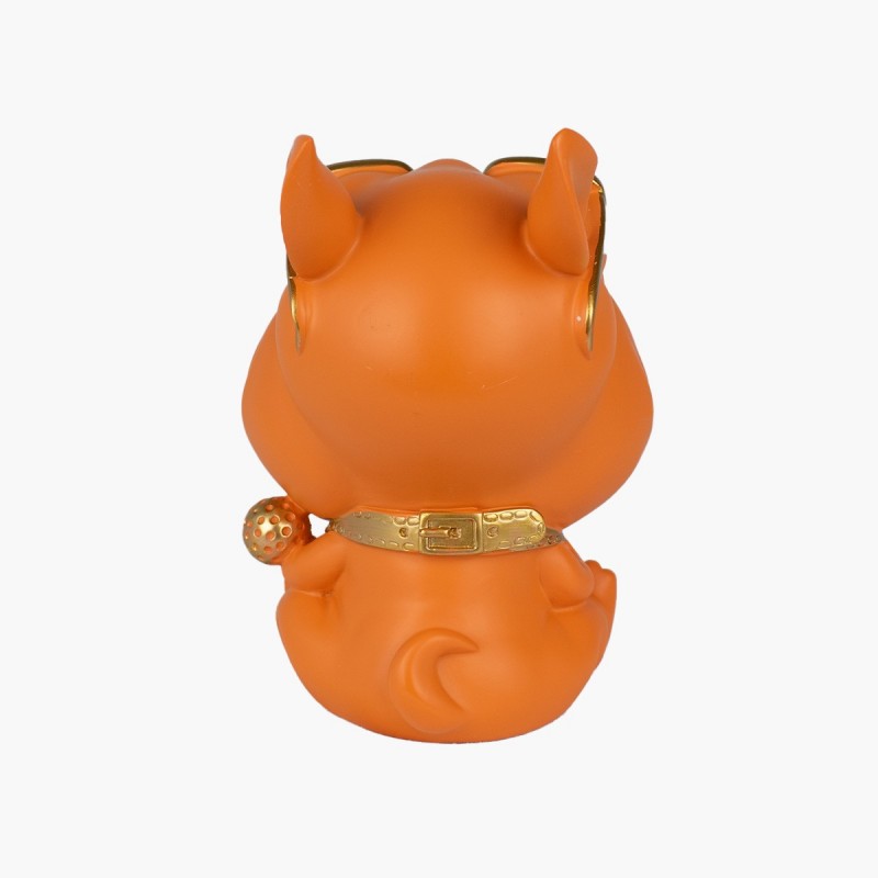 Portallaves perro naranjo diseño moderno y divertido. Adorno decorativo original y práctico para organizar tus llaves.