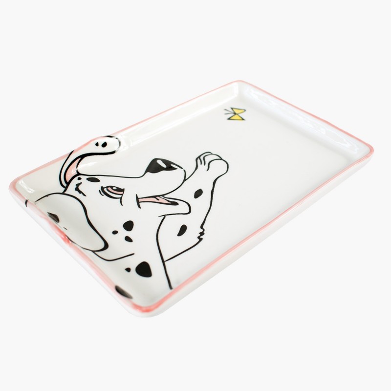 Plato picoteo perro Dalmata diseño divertido decoración hogar cocina.