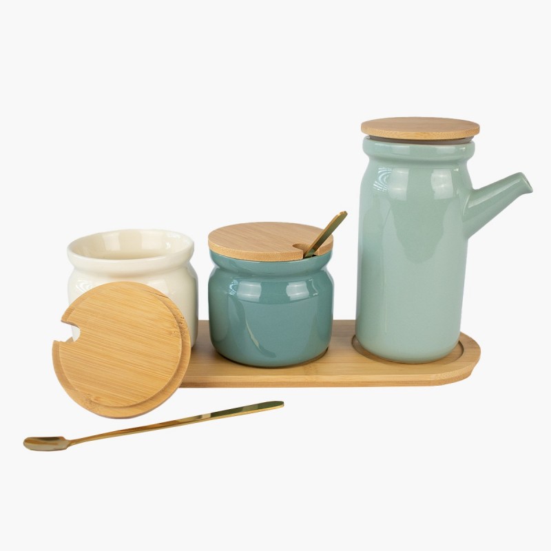 Set envase cocina azúcar sal aceite multicolor diseño moderno y funcional ideal para tu hogar