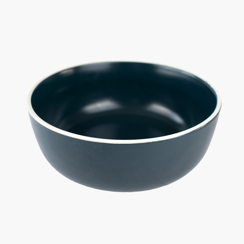 Bowl para ensalada azul, ideal para servir ensaladas frescas y coloridas. Diseño moderno y elegante.
