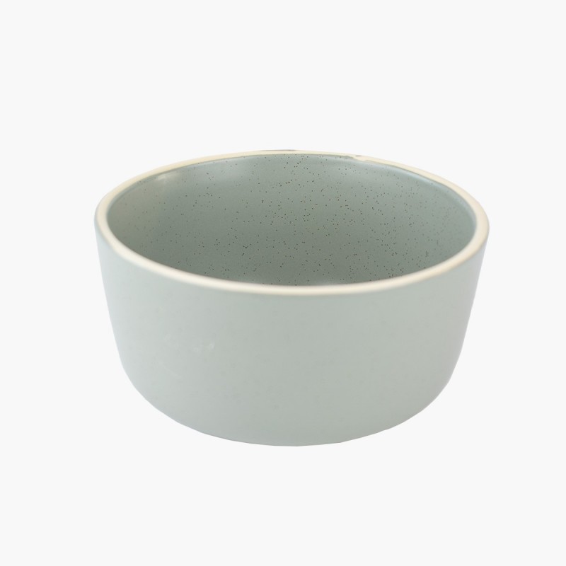 Plato Sopa Cerámica Verde para servir sopas cremas o consomé menaje cocina gres diseño moderno y elegante loza para el hogar