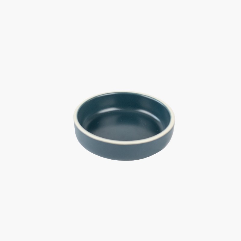 Plato picoteo cerámica azul diseño moderno elegante para mesa copetín aperitivo menaje hogar Chile