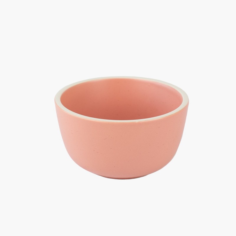 Bowl Postre Cerámica color Rosa. Tazón decorativo rosa para postres y helados. Vajilla moderna y elegante.