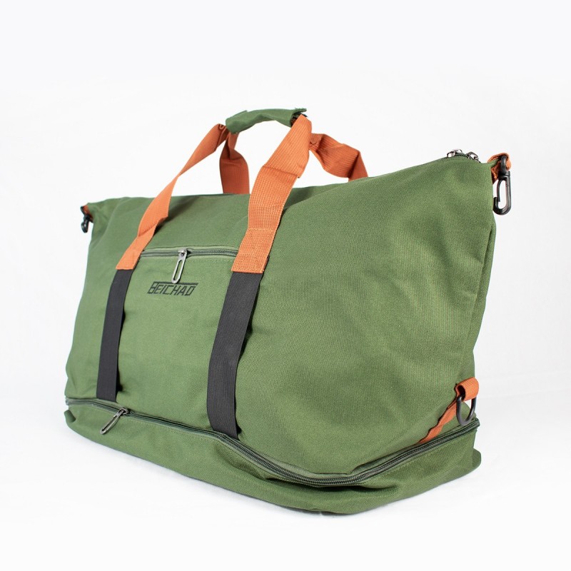 Bolso de mano gimnasio verde, amplio, resistente. Perfecto para deporte y viajes. Estilo moderno y funcional.