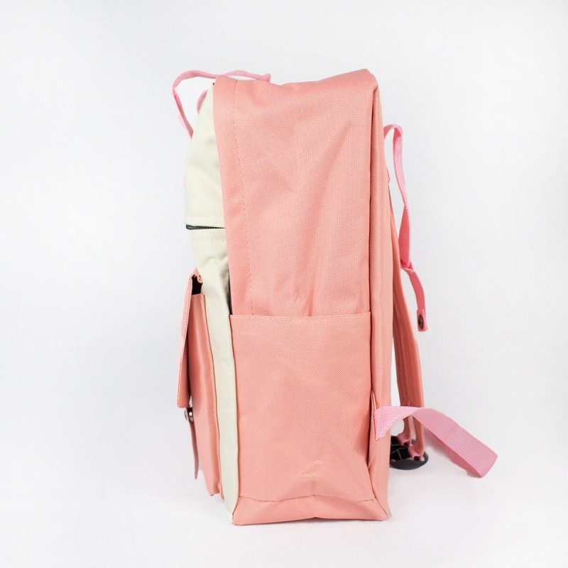 Mochila rosa infantil con peluche suave accesorio escolar para niños niñas jardín maternal estilo tierno y funcional